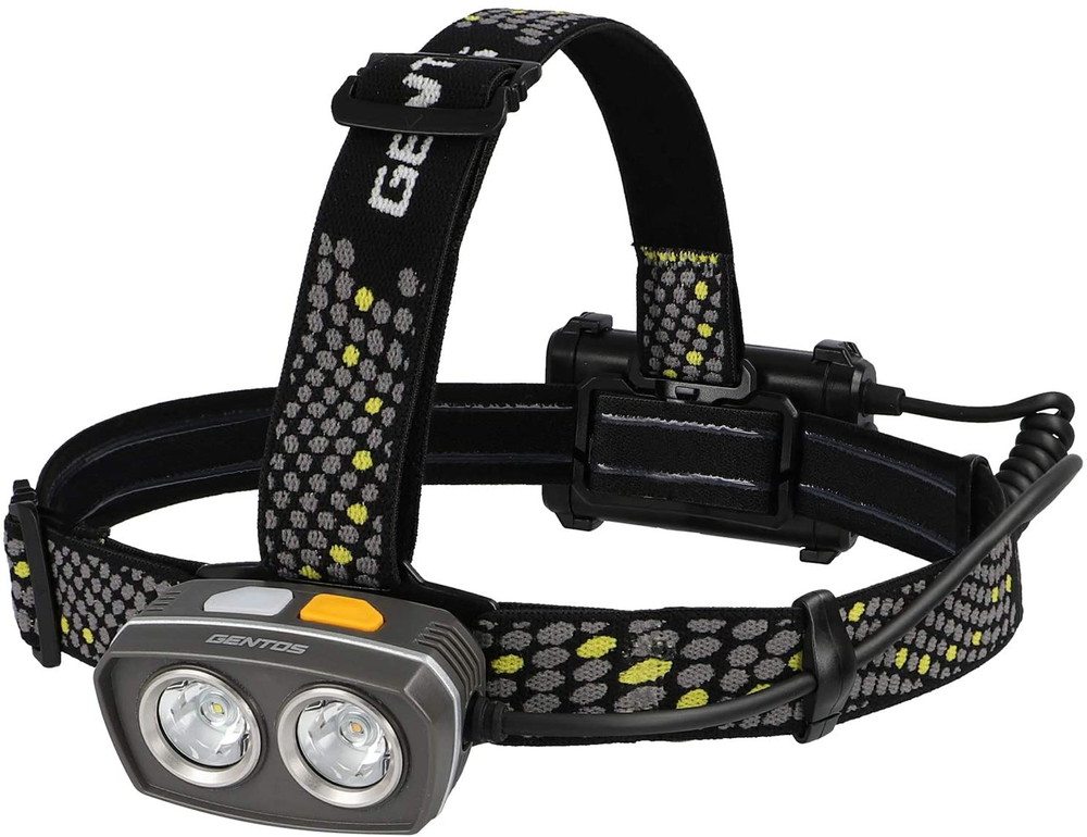 [2個セット]LEDヘッドライト 明るさ400ルーメン/実用点灯6時間/高演色暖色LED/後部認識灯 単3形電池3本使用 ソルディオス SDH-332D ANSI規格準拠 ブラック ヘッド部/幅64