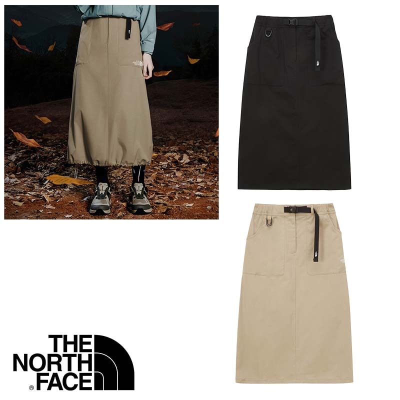 NK6NQ86 WS SLOG CARGO SKIRT ロングスカート Aライン シャーリング アウトフィット かわいい おしゃれ 韓国 ファッション ブランド おすすめ 人気 コーデ 限定 20代 11,093円
