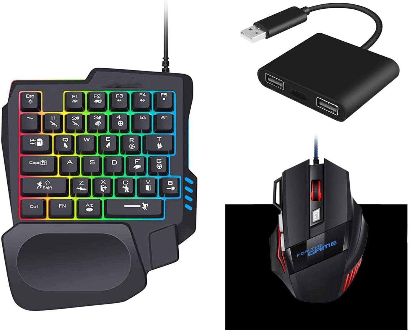 ゲーミングキーボード マウス コンバーター セット Switch /PS4/Xbox対応 FPS