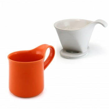 ZERO JAPAN（ゼロジャパン） ドリッパー＆カフェマグセット ドリッパートレイ付 DMZ-16 WH/TG