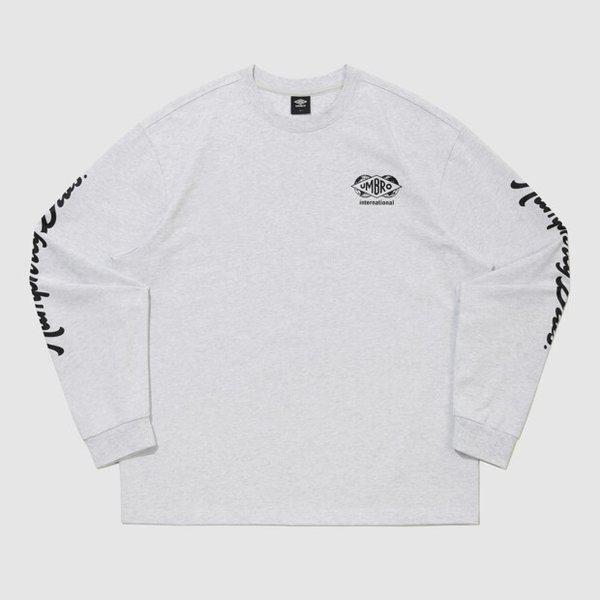 HBL ブリット カジュアル グラフィック 長袖Tシャツ WHITE MELANGE UR121CRL26 WMG0
