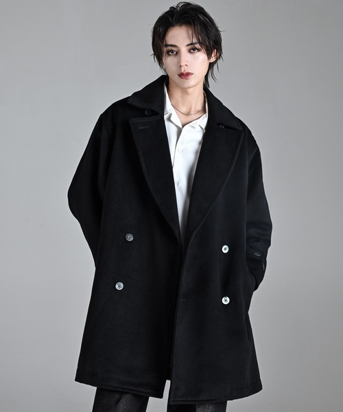 コート ジャケット Beaver melton over P-coat/ビーバーメルトンオーバーPコート メンズ レディース