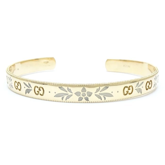 GGアイコン ブルームス バングル #18 434528 K18YG イエローゴールド/293334【中古】