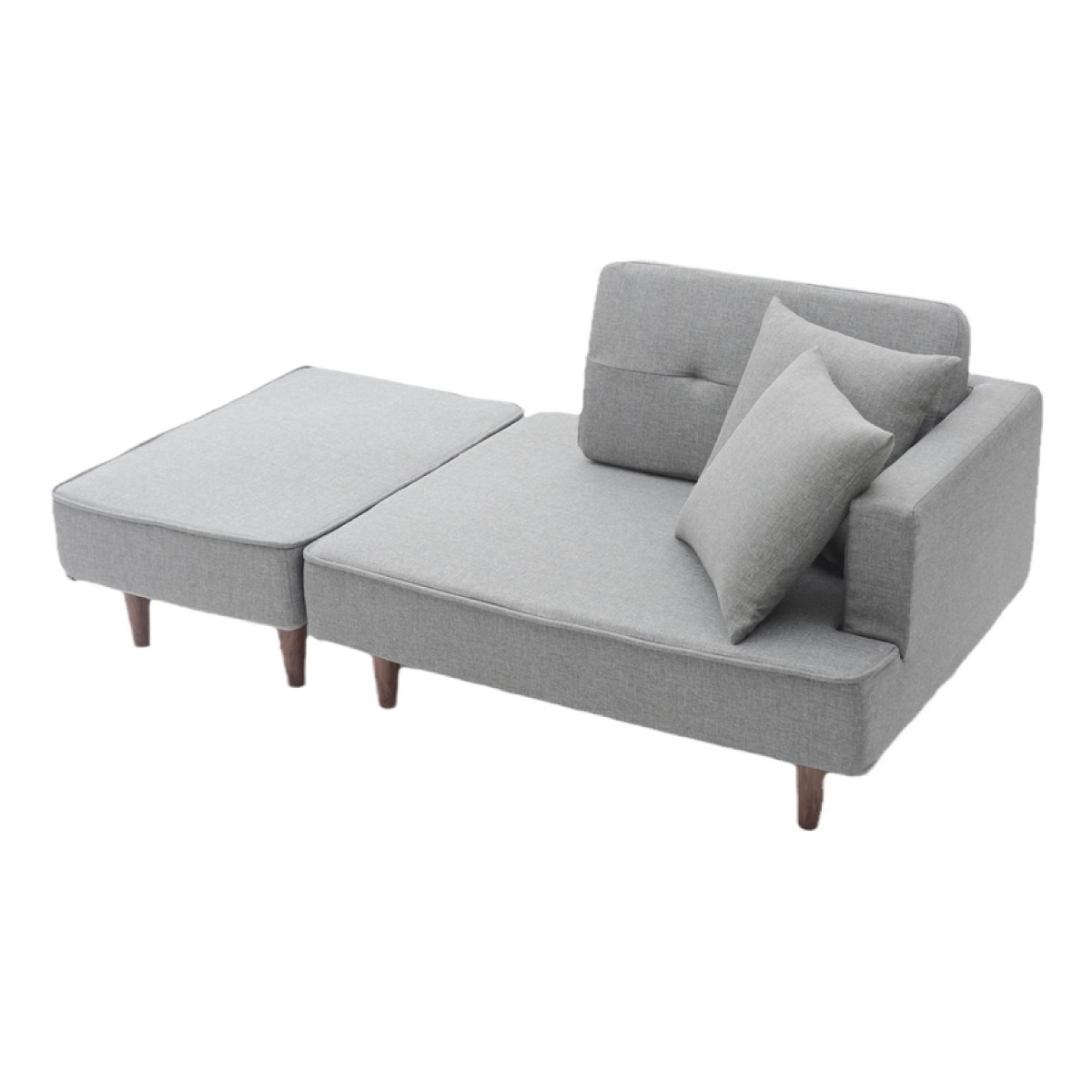 【I】セルタン CELLUTANE カウチソファ NAP 2人掛け 脚置き付 アッシュグレー A969p-625GRY くすみカラー コンパクト ソファ【受注生産品】グ 水