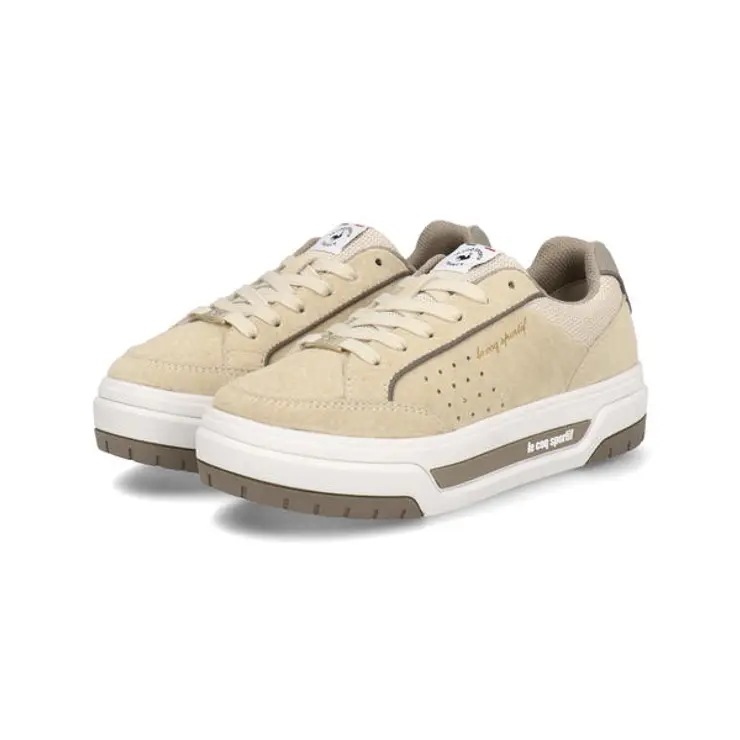 le coq sportif ルコックスポルティフ LA ROLAND PF【幅広3E】レディーススニーカー 厚底(ラローランPF) QL3XJC05BG ベージュ