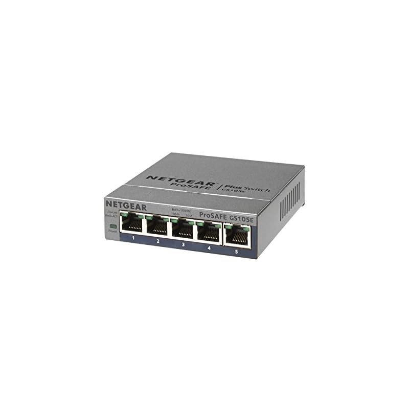 【正規品】 ネットギア NETGEAR スイッチングハブ 5ポート 1G 金属筐体 静音ファンレス リミテッドライフタイムハードウェア保証 アンマネージプラス GS105E-200JPS