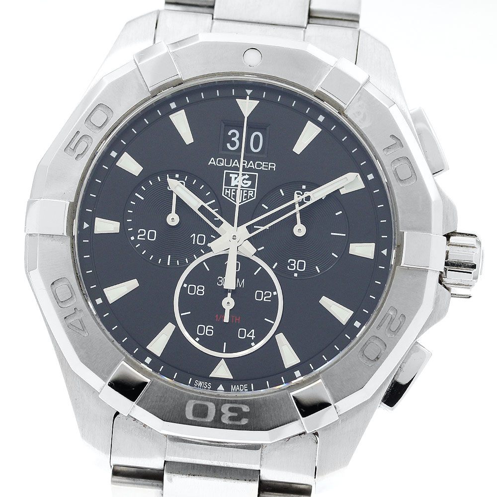 タグホイヤー TAG HEUER CAY1110-0 アクアレーサー クロノグラフ デイト クォーツ メンズ 箱・保証書付き_888810【中古】 68,420円