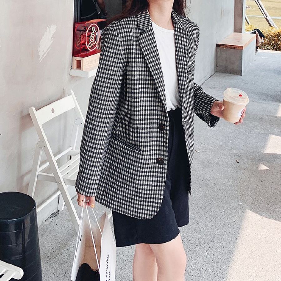 新品更新 新作 ジャケット レディース アウター スーツ チェック柄 格子縞 9798