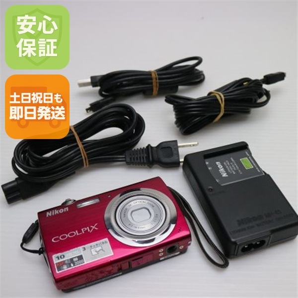美品 COOLPIX S230 ローズレッド Nikon デジカメ 25