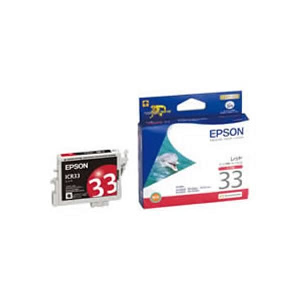 (業務用5セット)(純正品) EPSON エプソン インクカートリッジ/トナーカートリッジ (ICR33 RED レッド) ×5セット