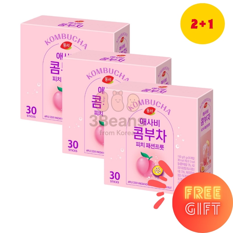 東西 アサビコンブチャ ピーチパッションフルーツ (5g x 90T) アサビ アップルサイダービネガー コンブチャ ダイエットドリンク ダイエットサプリ 健康サプリ 韓国コンブチャ 韓国コンブ茶