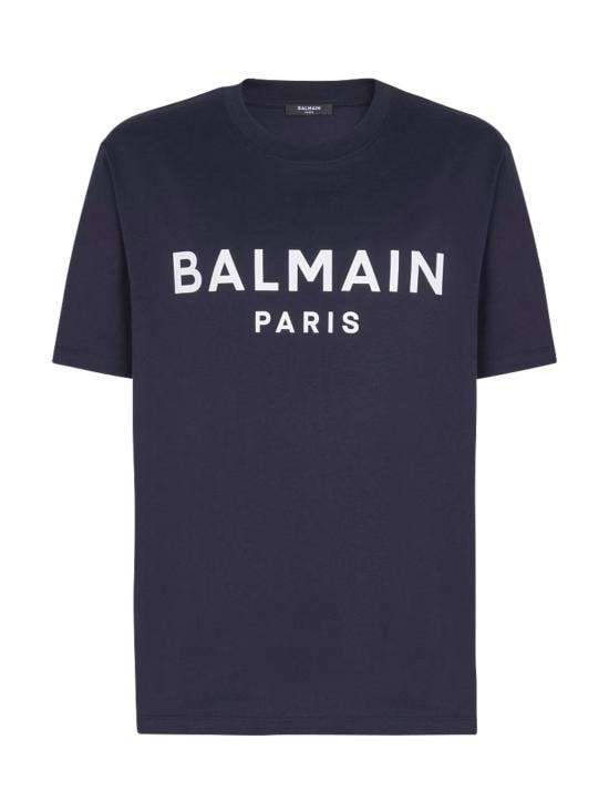 BALMAIN Men T-Shirts GH1EG000BD45 SIV Blue