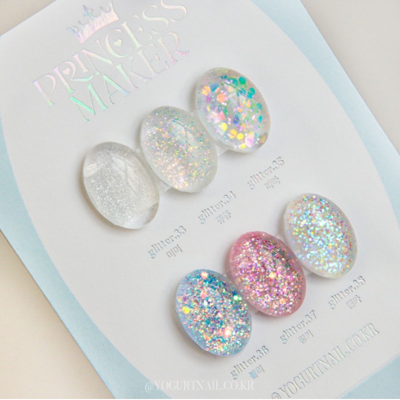 yogurt nail / Princess Maker 6set Glitter polish / プリンセスメーカー / グリッター / ポリッシュ