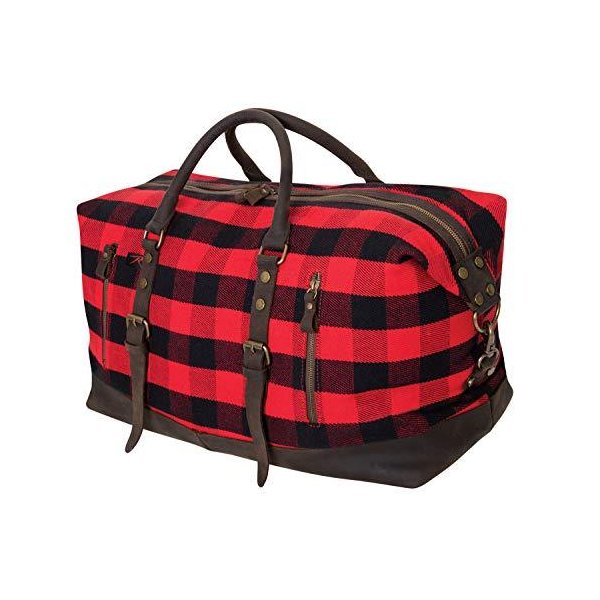 Rothco Extended Weekender Bag， Red Plaid 並行輸入品