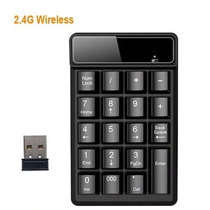 2.4GHz ワイヤレス有線キーボード Bluetooth ミニ USB 数字キーパッド 19 キー 数字パッド テンキー レシーバー 会計ノート PC 用 無線