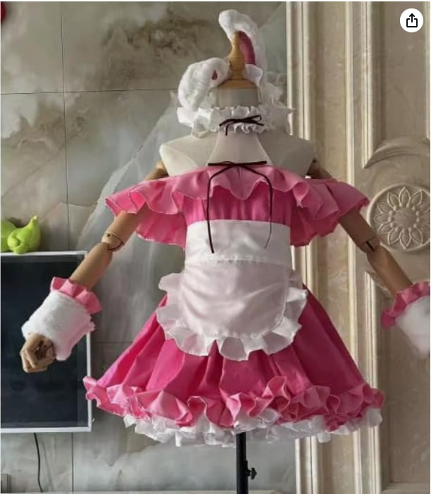 小花衣 ピンクメイド服コスプレ衣装