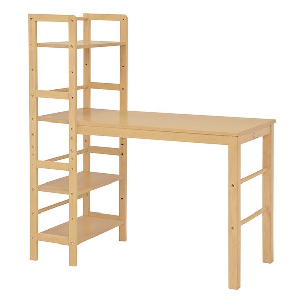 棚付デスク ナチュラル・105cm×50cm 棚可動式 VD-7375NA 11,093円