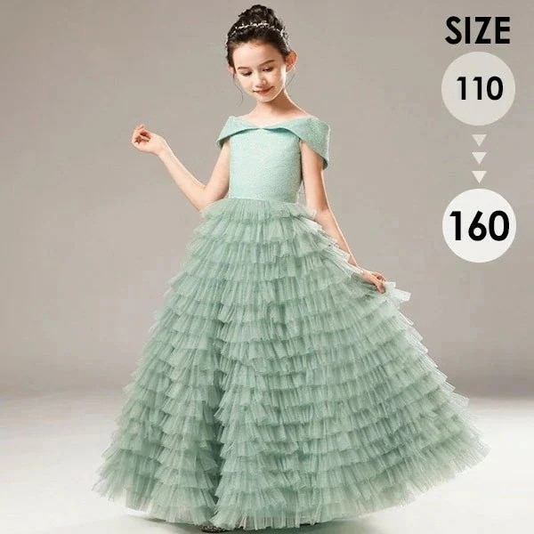 ドレス 子供 ピアノ 発表会 ピアノ発表会 中学生 ワンピース 女の子 ロングドレス 結婚式 ジュニア ピアノ発表会ドレス パーティードレス イブニングドレス ロング キッズ オフショルダー 半袖 袖