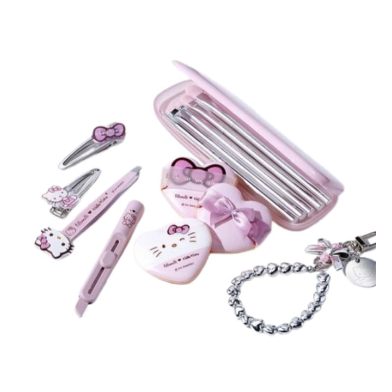 [HELLO KITTY] アイブラシ プロコレクション (+シルバーキーリング) / クッションパフ / ヘアピン 4,866円
