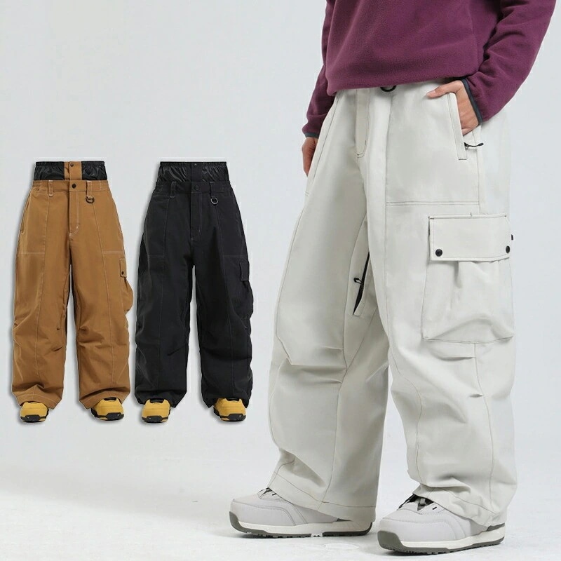 [本日の新品]スノボパンツ スノーボードウェア ズボン ロングパンツ カーゴパンツ ボトムス スキーウェア ビブパンツ レディース メンズ ゆったり オーバーサイズ 撥水 保温 防風