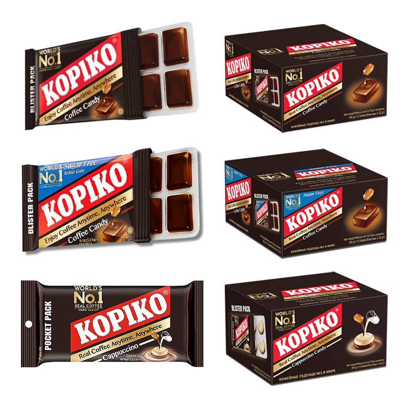 コーヒー味キャンディ ブリスターパック 32g x 24個/シュガーフリーコーヒー味キャンディ/カプチーノ味