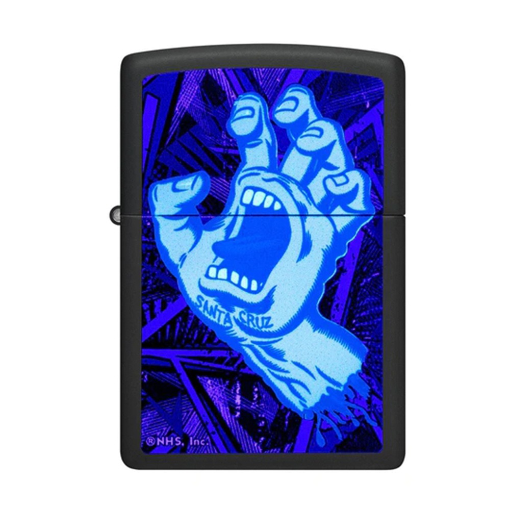 Zippo ジッポーライターおしゃれデコデザイン レギュラー 北米シリーズ 48415 BL Black Light Santa Cruz 夜光