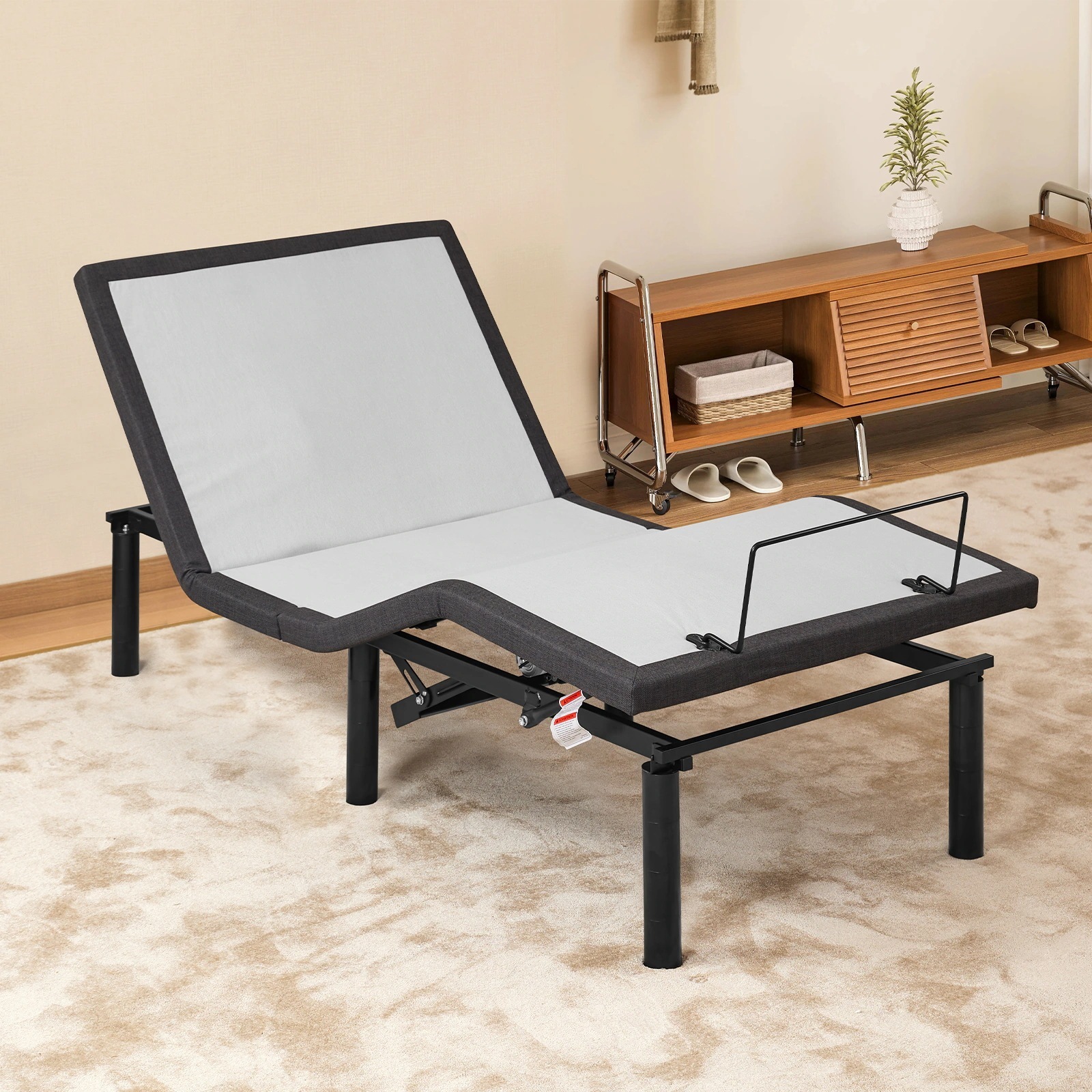 5電動ベッド 折りたたみベッド 2モーター 196*97cm シングル 家庭用 組立簡単 高さ調節 角度調整