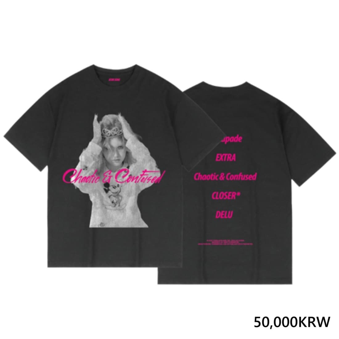 JEON SOMI x OLIVE YOUNG 2nd EP ALBUM [Chaotic & Confused] POP-UP CHAOTIC& CONFUSED T-SHIRT