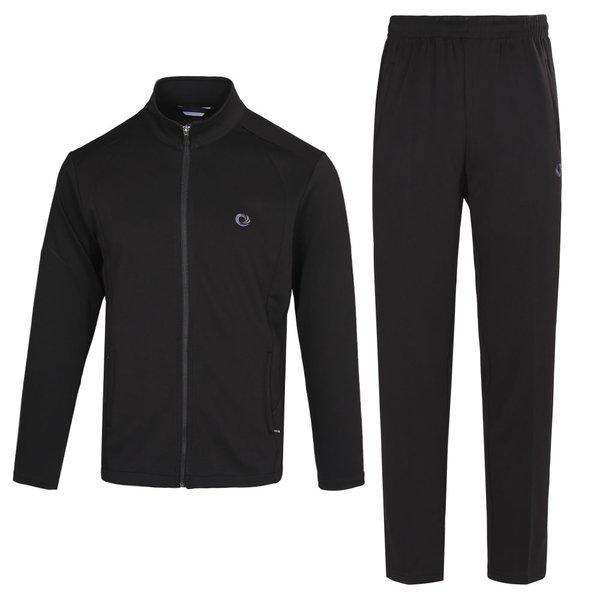 メンズベーシックスパン多目的トレーニング上下セット CD-SET-Q001-ブラック