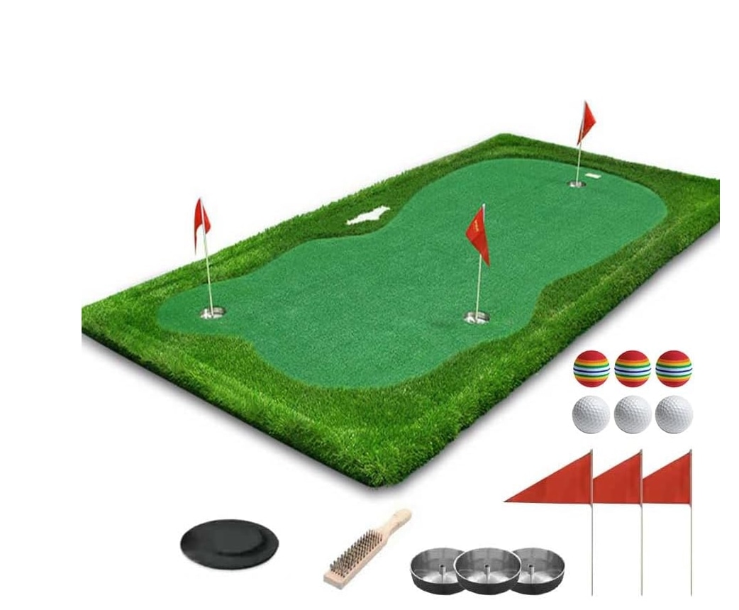 GOLF パター 練習 マット パターマット 練習用 マット パッティングマット 大型マット 400×200 高さ調整 距離感練習 練習器具 人工芝 PGM [GL006-420]