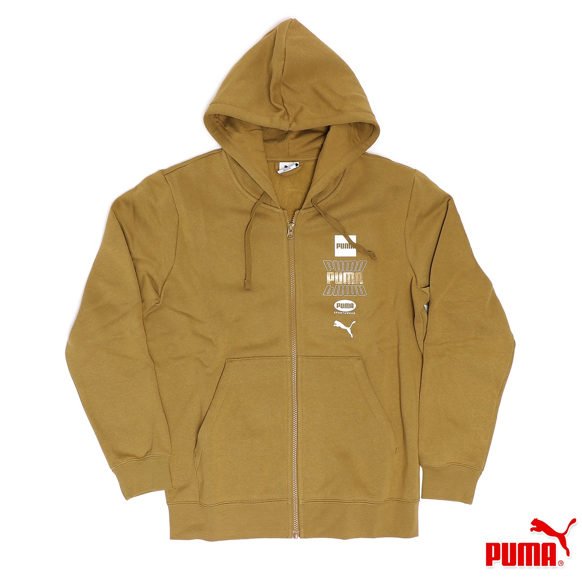 ESS LOGO LAB ホリデー FZ メンズ パーカー ブラウン Mサイズ 691097