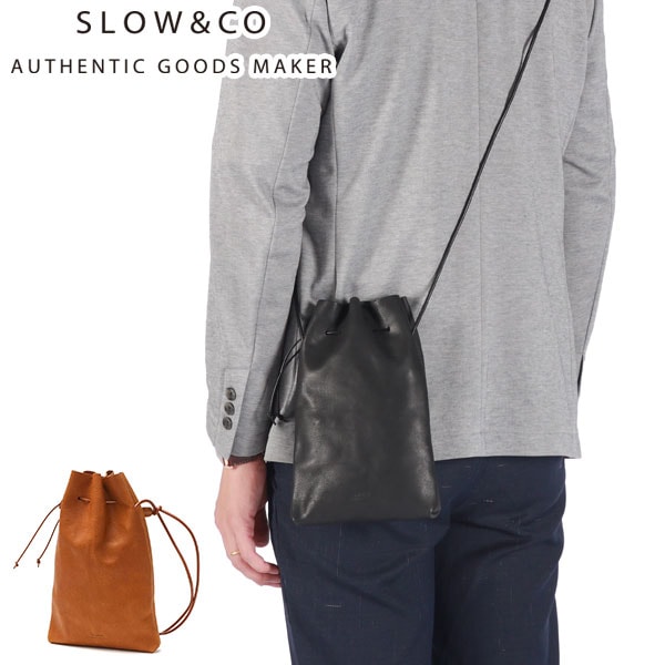 ショルダーバッグ メンズ レディース 斜めがけバッグ 小さめ 革 牛革 本革 軽量 軽い 巾着バッグ ショルダー 日本製 Bono draw string shoulder bag 858S31P