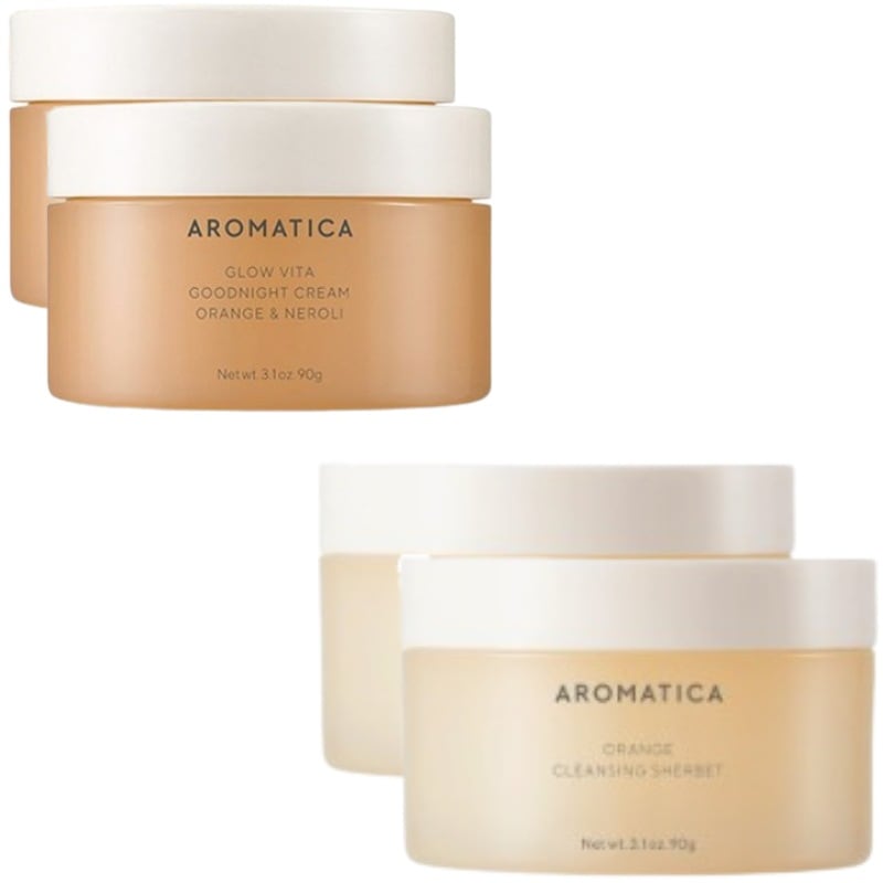 グロービタ グッドナイトオレンジアンドネロリクリーム 90g 2個 / オレンジクレンジングシャーベット90g 2個 韓国コスメ