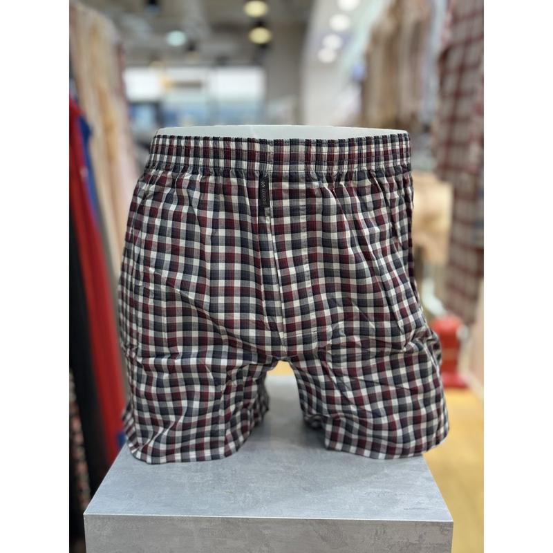 [坡州店][] 先染め綿60番手チェック男性トランクス（RE）WMP5165