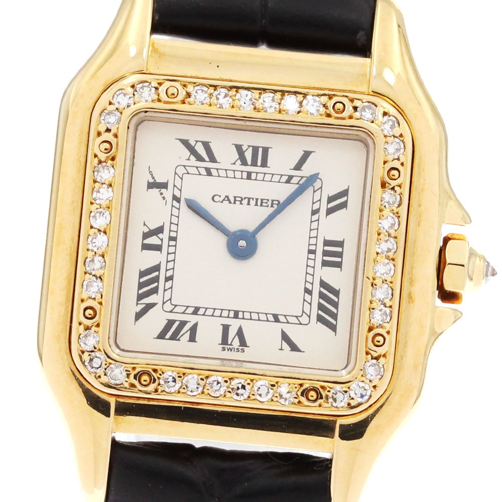 カルティエ CARTIER 88370143 パンテールSM K18YG ダイヤベゼル クォーツ レディース _808715【中古】