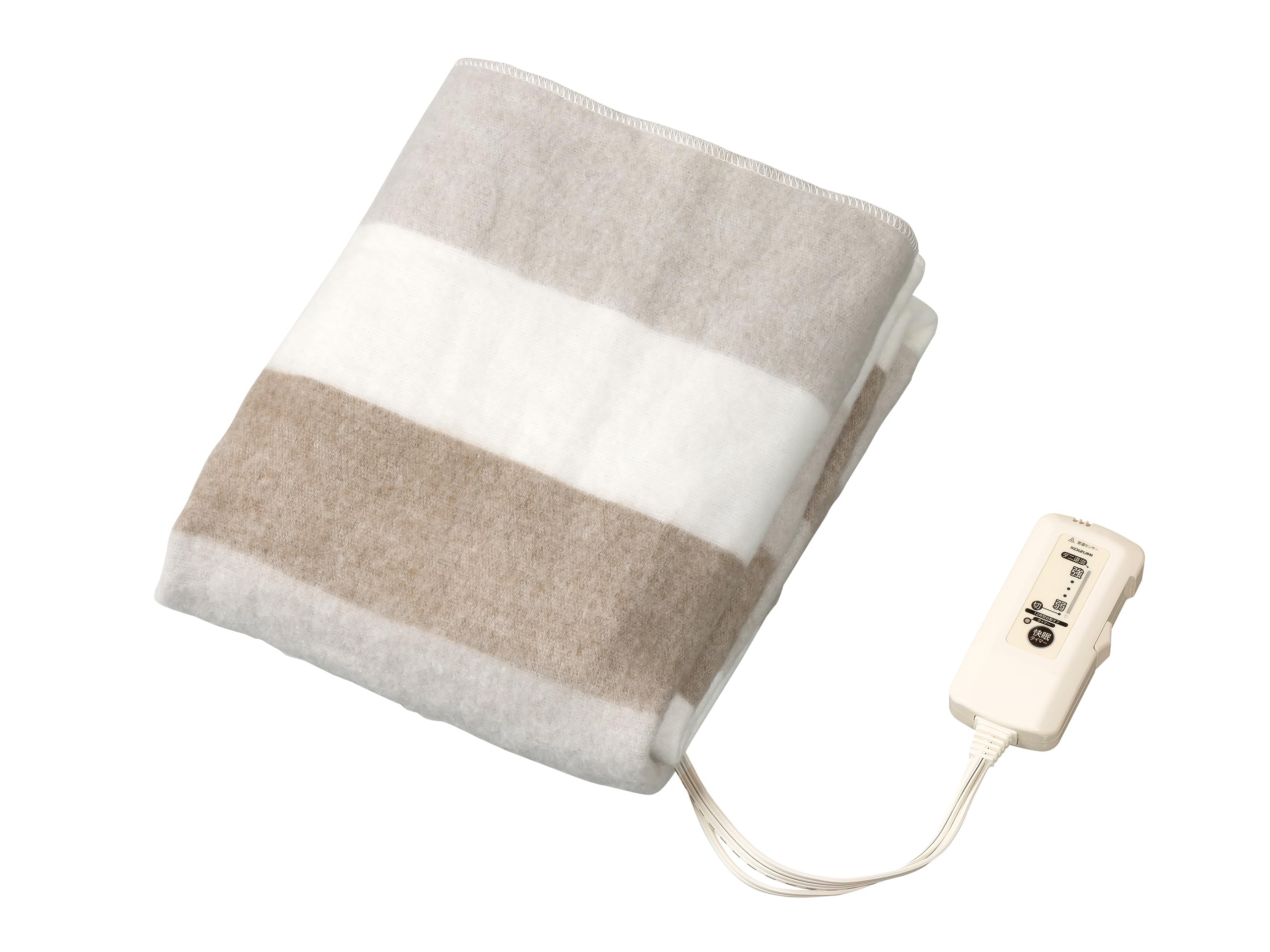 コイズミ 電気毛布 敷毛布 快眠タイマー付き 丸洗い可 140×80cm KDS-50238T