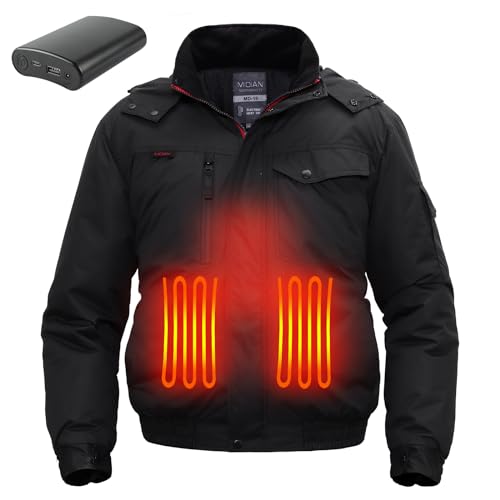 サイズ：S バイクジャケット 電熱ジャケット 冬加熱服USB充電式 電熱ウェア 水洗い可能 加熱ジャ