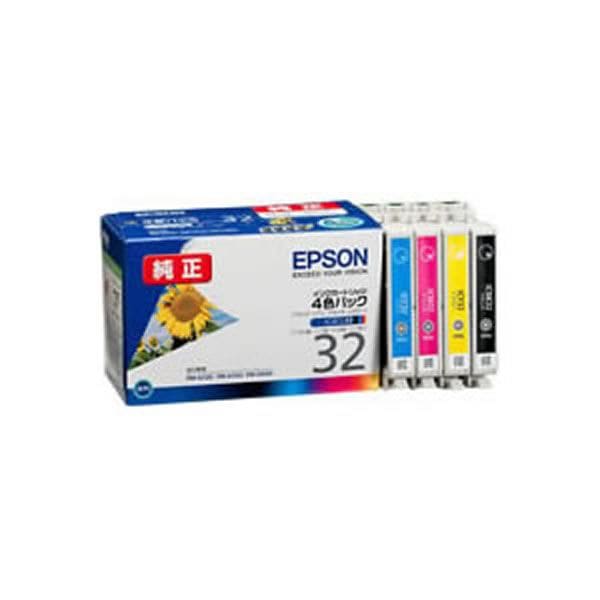 (業務用3セット) (純正品) EPSON エプソン インクカートリッジ/トナーカートリッジ (IC4CL32 4色パック)