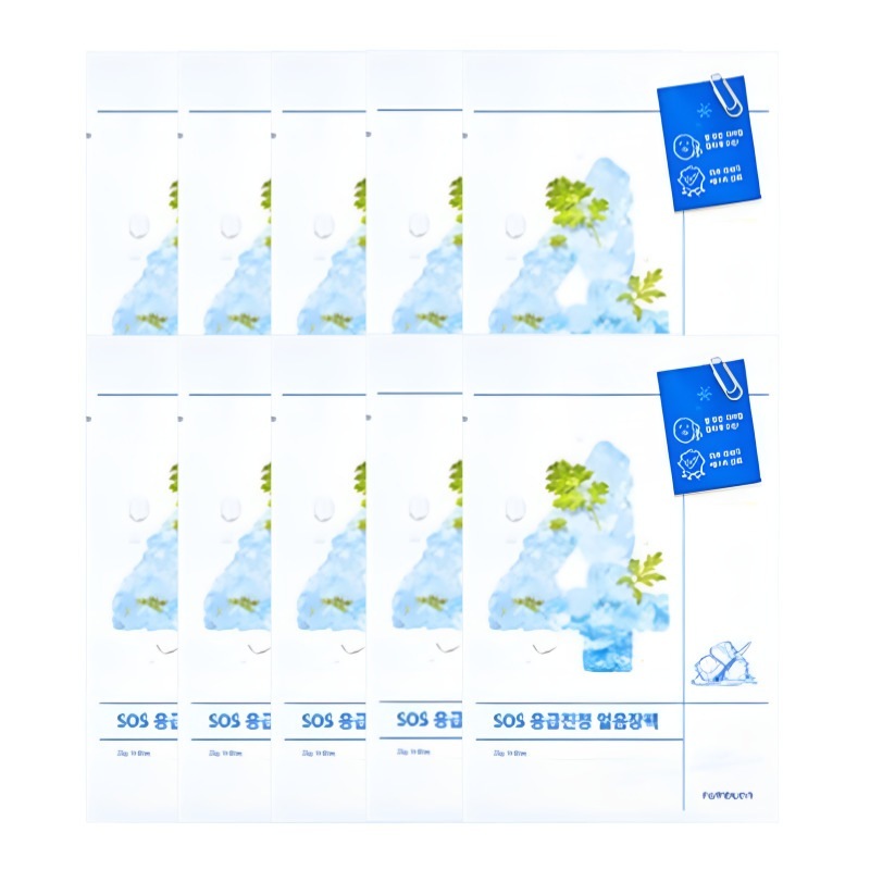 4番 ひんやりクーリングシートマスク 10枚入り