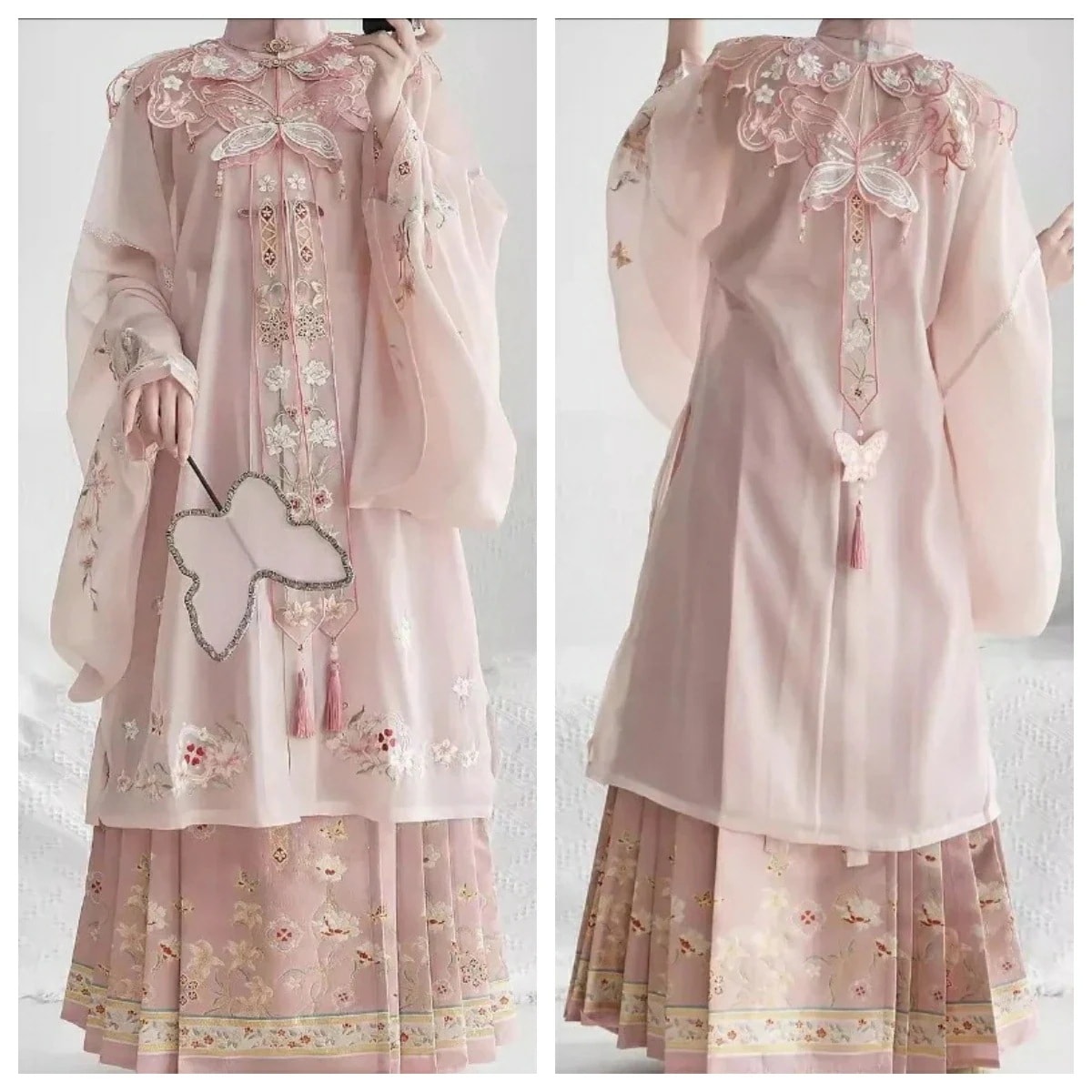 華流衣装 中華古代服 漢服 中華服 夏着 チャイナ服 中華 チャイナ 刺繍柄 花柄 唐装 古典美人服 舞台衣装 ステージ衣装 チャイナドレス イベント 仮装 コスチューム 写真撮影 華やか 裾幅大き