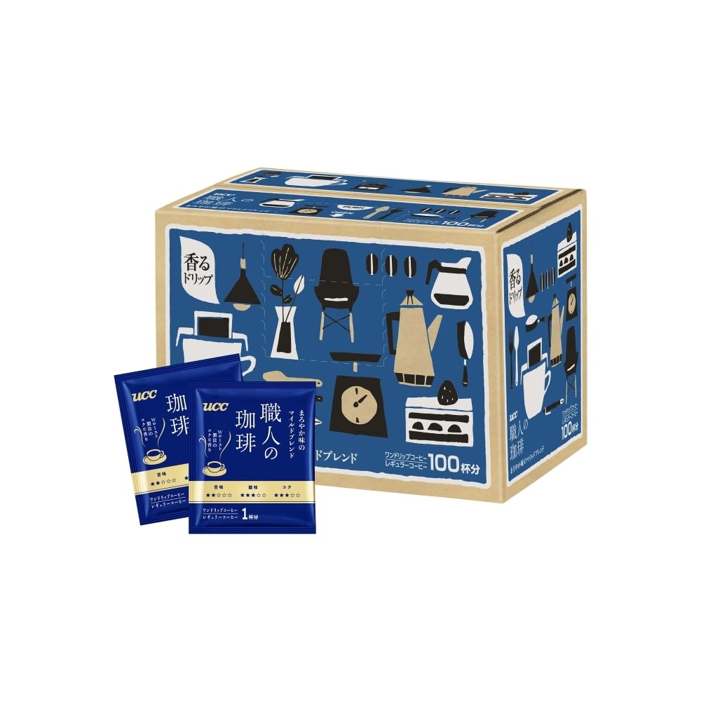UCC 職人の珈琲 ドリップコーヒー まろやか味のマイルドブレンド 100杯