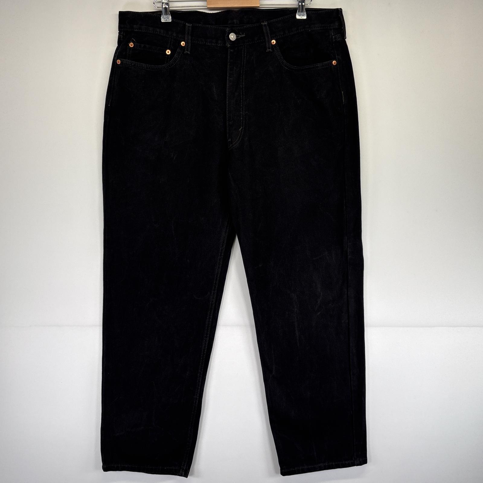 古着 デニムパンツ 550 テーパード ジーパン ジーンズ 5ポケット 大きいサイズ w40 L32 ブラック メンズ