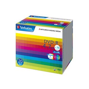 (まとめ) バーベイタム データ用DVD-R 4.7GB ワイドプリンターブル 5mmスリムケース DHR47JP20V1 1パック(20枚) (×3セット)