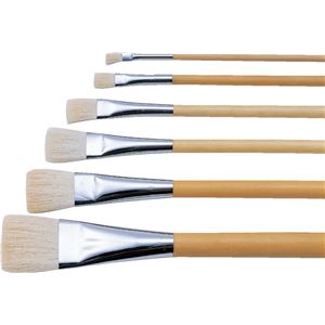 (まとめ)アーテック 日本画筆/描画用具 (平筆 4号) ポスター用 白毛/羊毛 (×30セット)