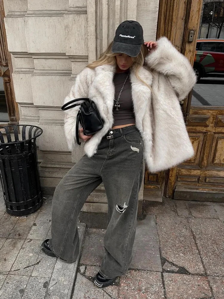 シャーリングラペル 保温 防寒 万能流行感 フォーマル エレガント 【2025年秋冬】フェイクファーコート レディース ロングコート