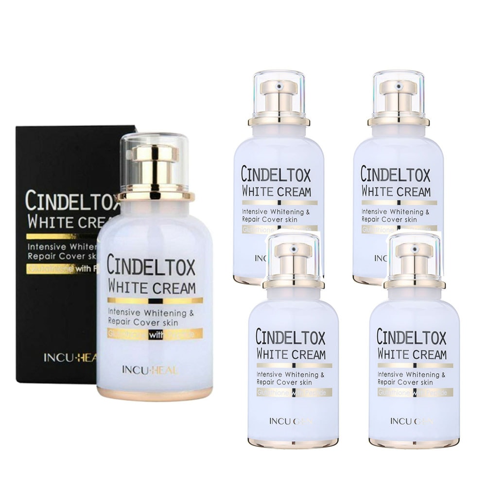 CINDEL TOXインキュゲンシンデルトックスホワイトクリーム50ml 4個グルタチオンブライトニングホワイトビーズのように明るくなる
