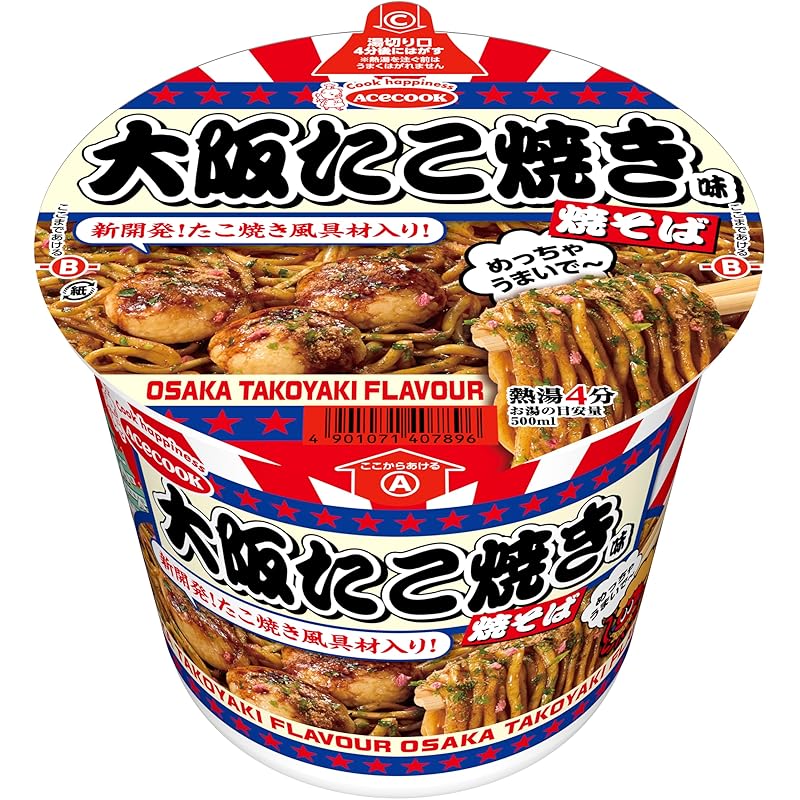 エースコック 大阪たこ焼き味 焼そば 110g ×12個