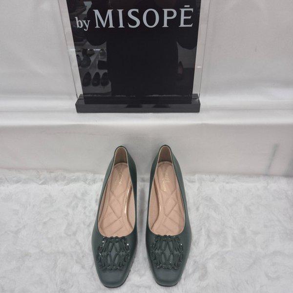 By 女性モダン装飾パンプス 112HT331SZ008 GREEN 3 JJ