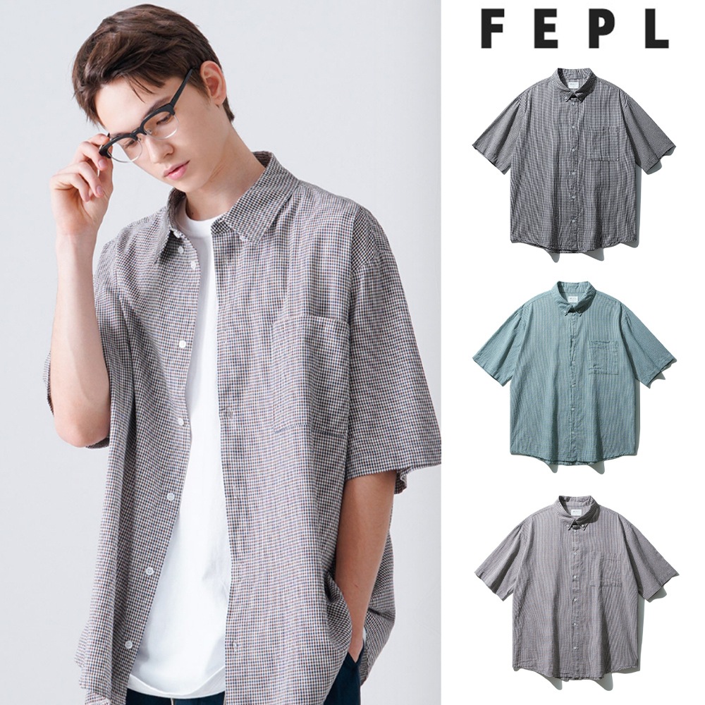 [FEPL] Infinity Check Short Sleeve Shirt