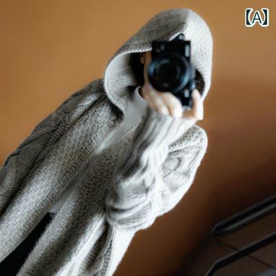 ニット レディース カーディガン おしゃれ カジュアル 大きめサイズ 秋冬 ウール セーター 韓国 ロング グレー ブラック キャメル